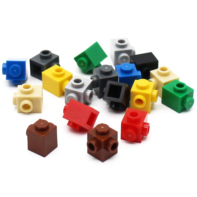 

110pcs bag MOC Brick 26604 Modified 1x1with Studs on 2 Sides Adjacent Building Block Classic Piece Compatible with Accessory Toy