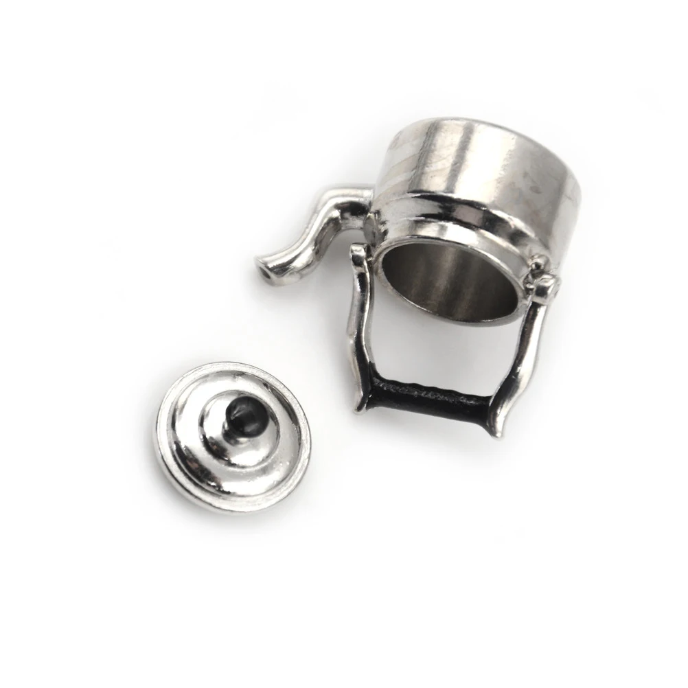 Tetera en miniatura para casa de muñecas, tetera para juego de simulación, muebles, juguetes, 1/12