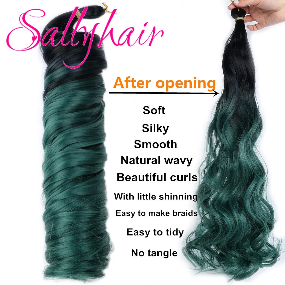 Sallyhair 150g francuskie warkocze kręcone syntetyczne włosy plecione włosy spiralne loki warkocze jedwabiście miękkie włosy plecione wiązki