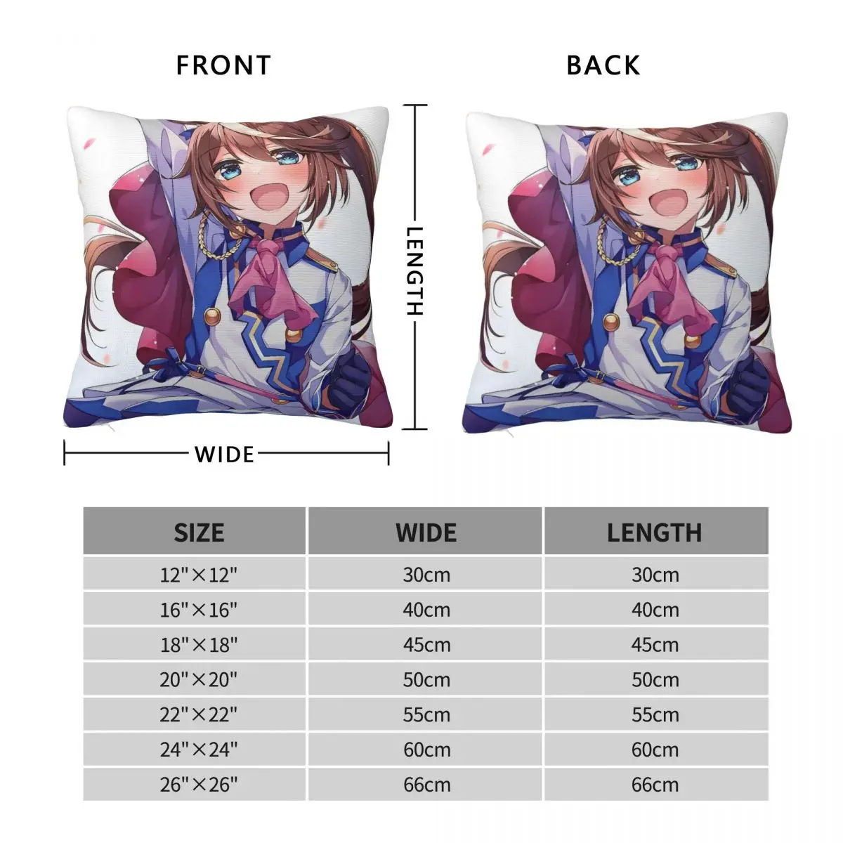 Pillow Cover Tokai Teio Graphic Cushion Cover Umamusume Pretty Derby Cute Funny Pillow Case For Sofa Home Decorative Pillowcases
