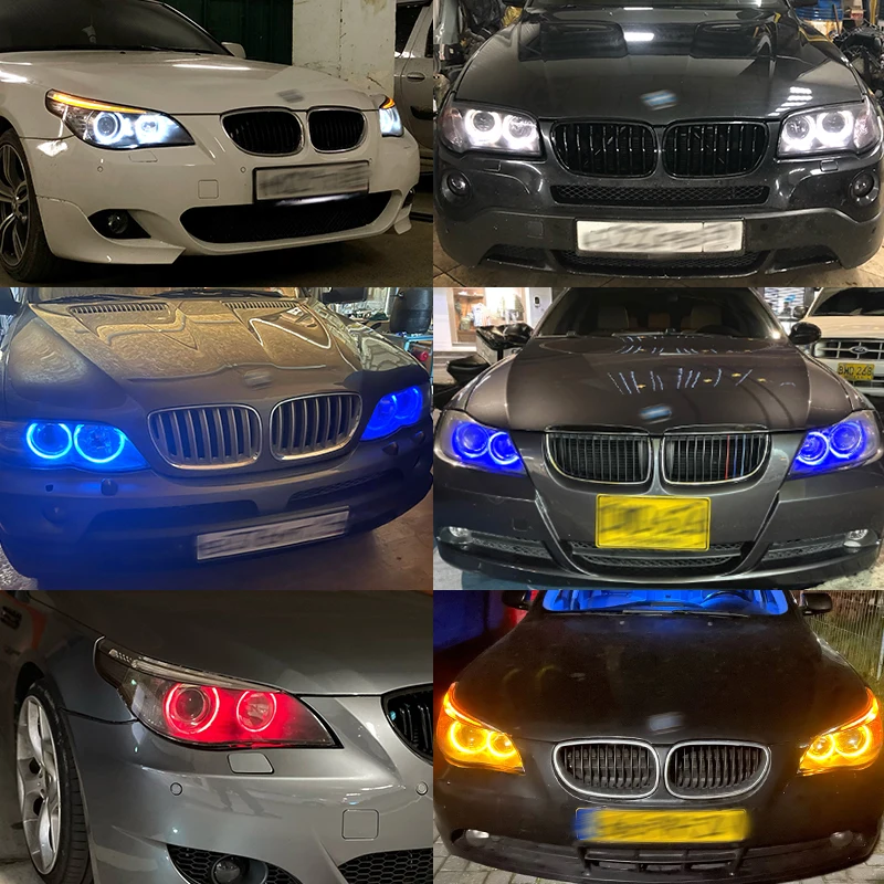 2 قطعة E39 10 واط LED عيون الملاك المصابيح الأمامية لسيارات BMW 1/5/6/7 سلسلة E87 E39 M5 E60 M5 E61 بجولة E63 E64 E65 E66 E83 X3 E53 X5 #5