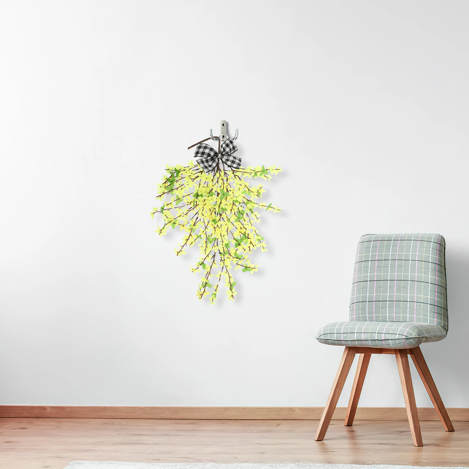 

Artificial Swag Decorative Hanging Flowers Winter Plastic Wreath Front Door Wedding Spring Festival Home