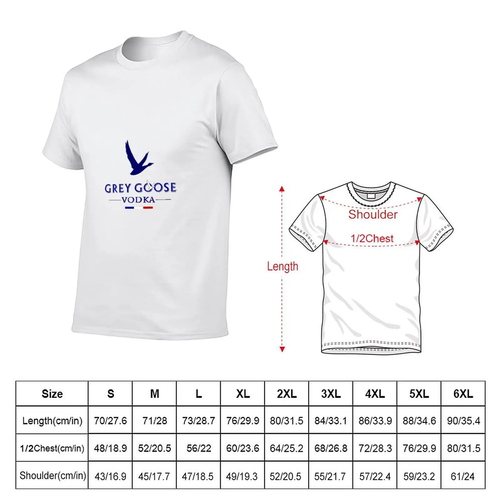 Grey Goose Vodka (Vintage) T-Shirt man t shirt heavy cotton man t shirts for men T-Shirt