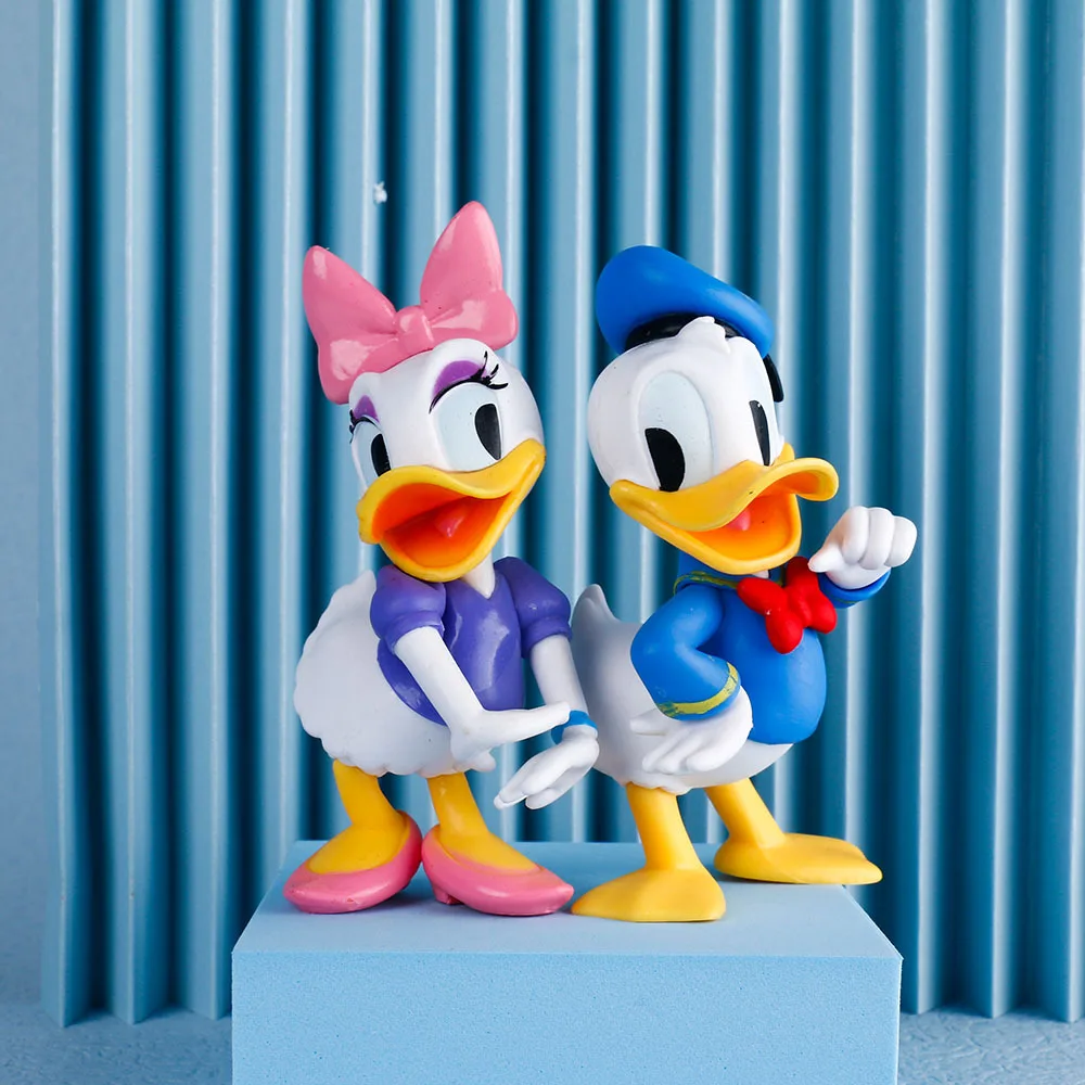 Figura de acción de pato Donald de Disney para niños, Mini modelo de Pvc, decoración de pasteles, juguetes, regalos, 2 estilos