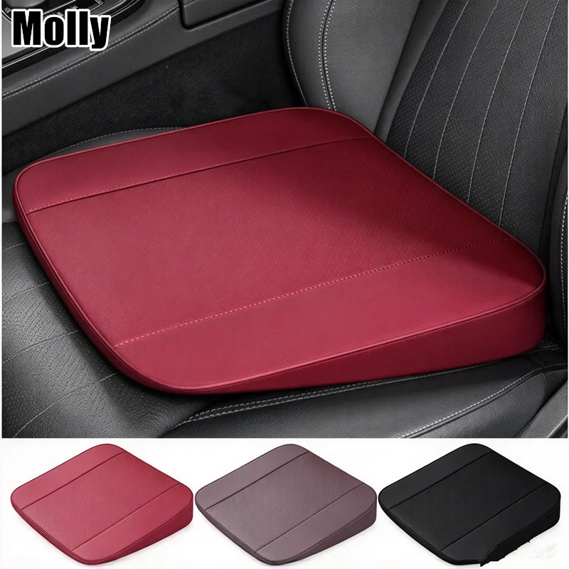 Breathable Leather Driver's Seat Thickened Cushion Heightened Seat Pad, Car Elevating Seat Cushion, Specialized Inclined Cushion
