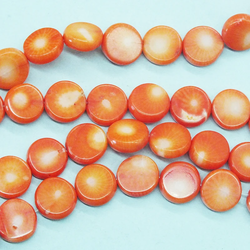 2 strands/lot 10MM exclusive. Quality AAA Natural Orange Coral Loose Beads. handmade maker. Best Collectibles 15