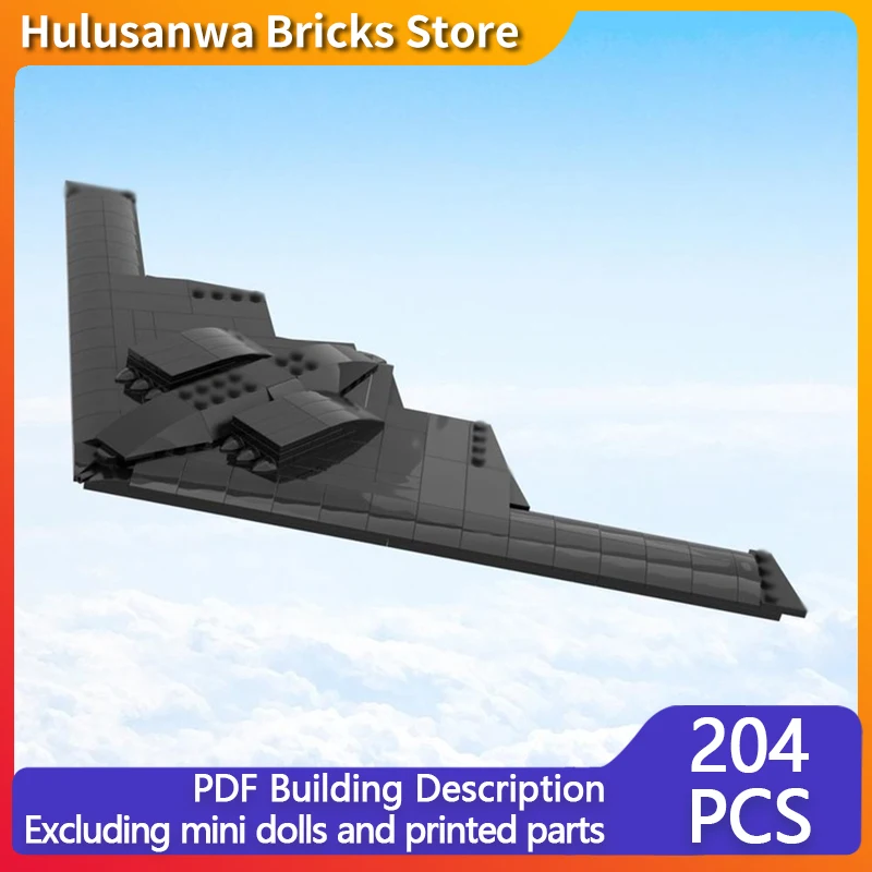 

B-2 Spirit, современный военный истребитель, модель MOC, строительные кирпичи, военное оборудование, модульные технологии, подарки, праздничные детские игрушки