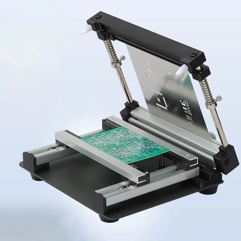 100x100 مللي متر محطة طباعة الشاشة الصغيرة اليدوية SMT PCB شبكة معدنية لحام لصق طاولة الطباعة