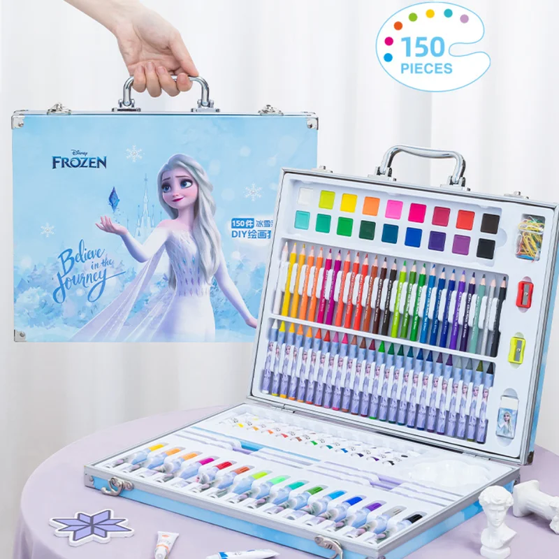 

Disney Children's Watercolor Pen Art Painting Stationery Gift Box Crayon Non Dirty Hands Oil Painting Stick Painting Brush Set