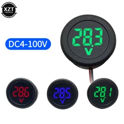 DC5-100V Voltmètre numérique LED Affichage numérique Voltmètre circulaire Voltage de voiture Compteur de courant Volt Détecteur Testeur Moniteur Panneau