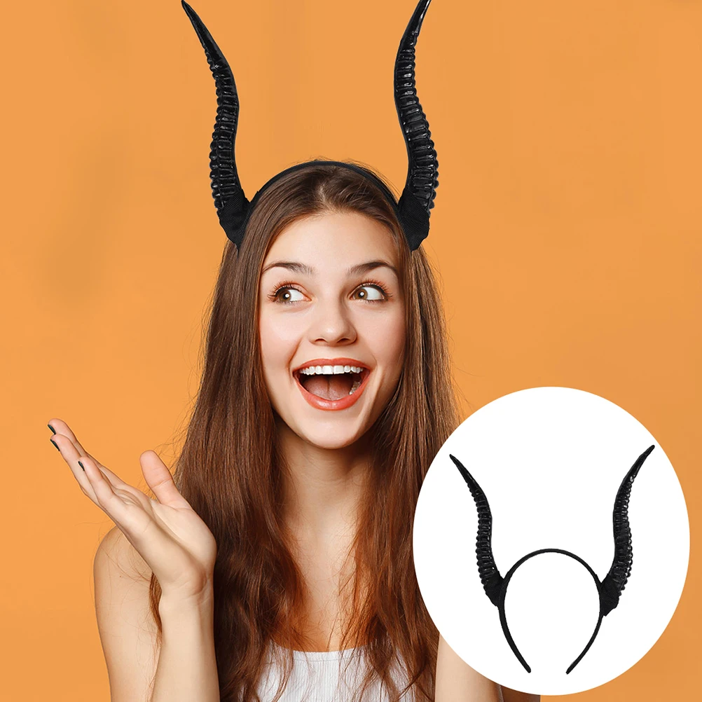 Hoorn Hoofdband Antilope Hoorns Soepel Comfortabel Halloween Kostuum Feest Volwassen Meisjes Stier Dierenoren cosplay goth duurzaam