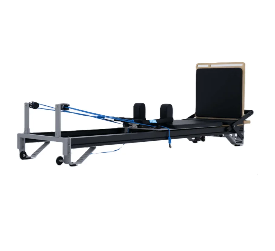 The Commercial Gym Folding Pilates Reformer, Home Fitness Aerobic Rowing & Yoga Bed Equipment Is Made Of Steel For Physical Use