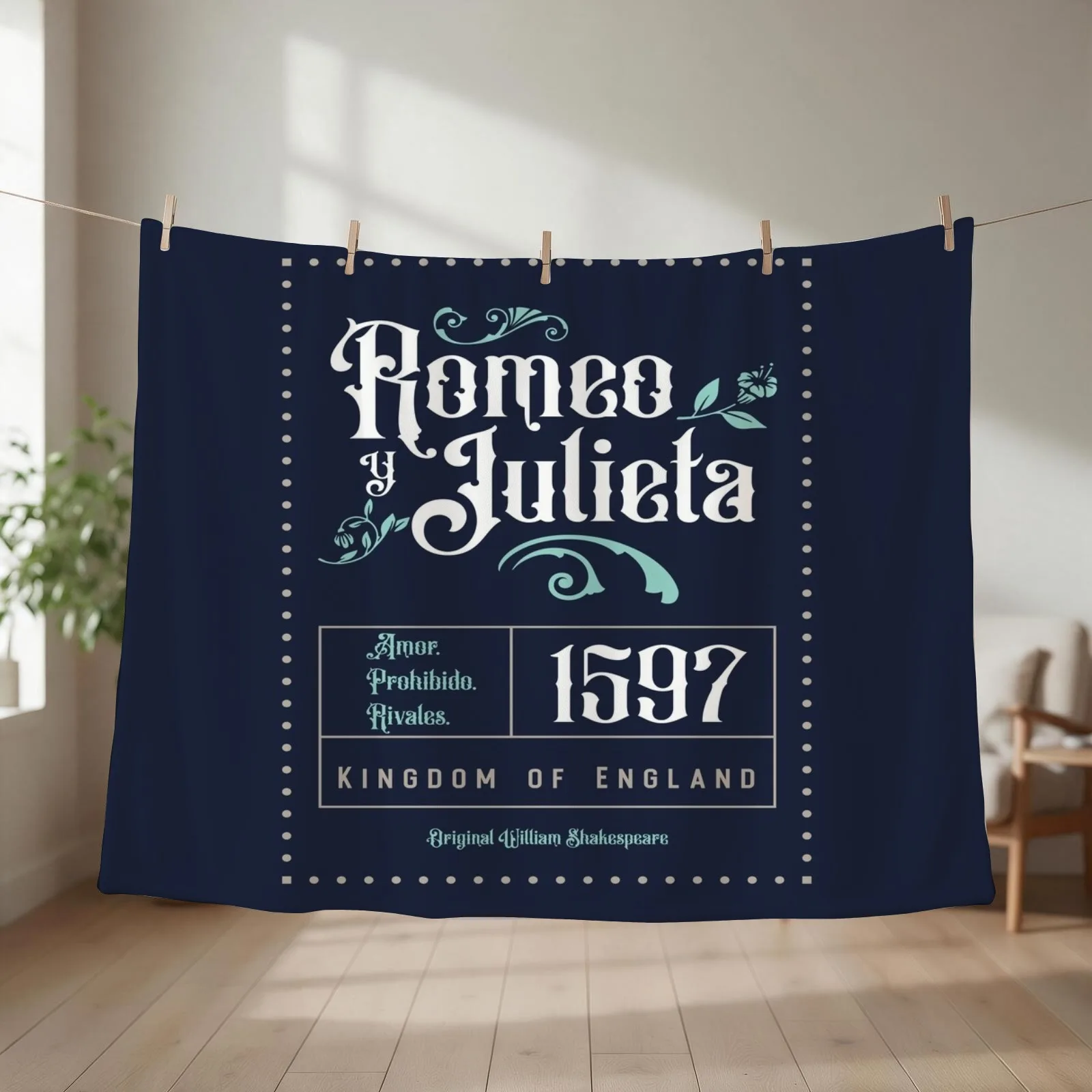 Romeo and Juliet Throw Blanket couch cozy soft plush fuzzy picnic outdoor blanket