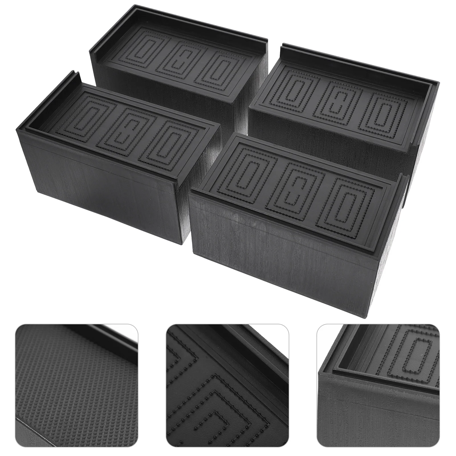 

4 Pcs Cupboard Leveling Heightening Pads Furniture Refrigerator Foot Mat Rubber Couch Feet Grippers for Hardwood Floors