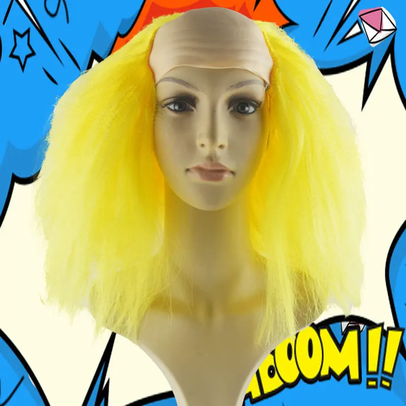 Peruca careca para Cosplay, Velho, Engraçado Performance Props, Halloween Careca