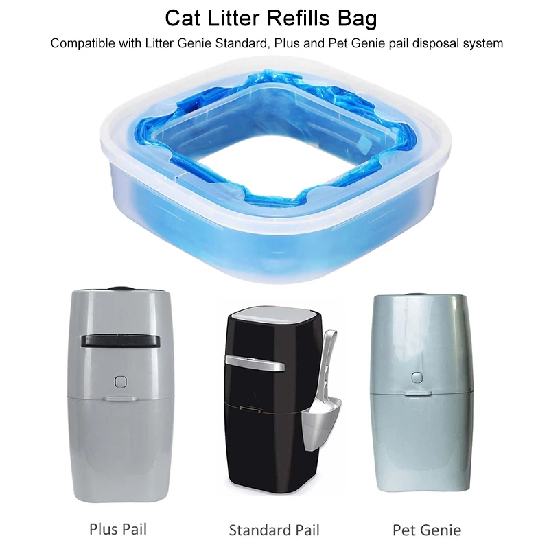 1/2/4Pcs Cat Litter Refills Bag Compatible with Genie Litter Refill Cartridge Universal Litter Refills Bag Disposal Garbage Bag