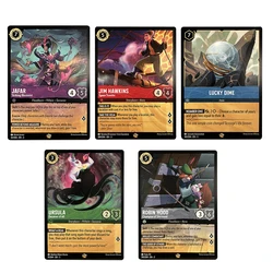 Carta Normal Rise of The Floodborn de Lorcana, carta de juego TCG no Proxy de lámina, Robin Hood/Jafar/Jim Hawkins/maléfica, capítulo 3