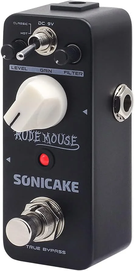 

SONICAKE Distortion Pedal Rude Mouse Distortion 2 Modes Classic Hyper Crunch to Fuzzy Guitar Pedal True Bypass