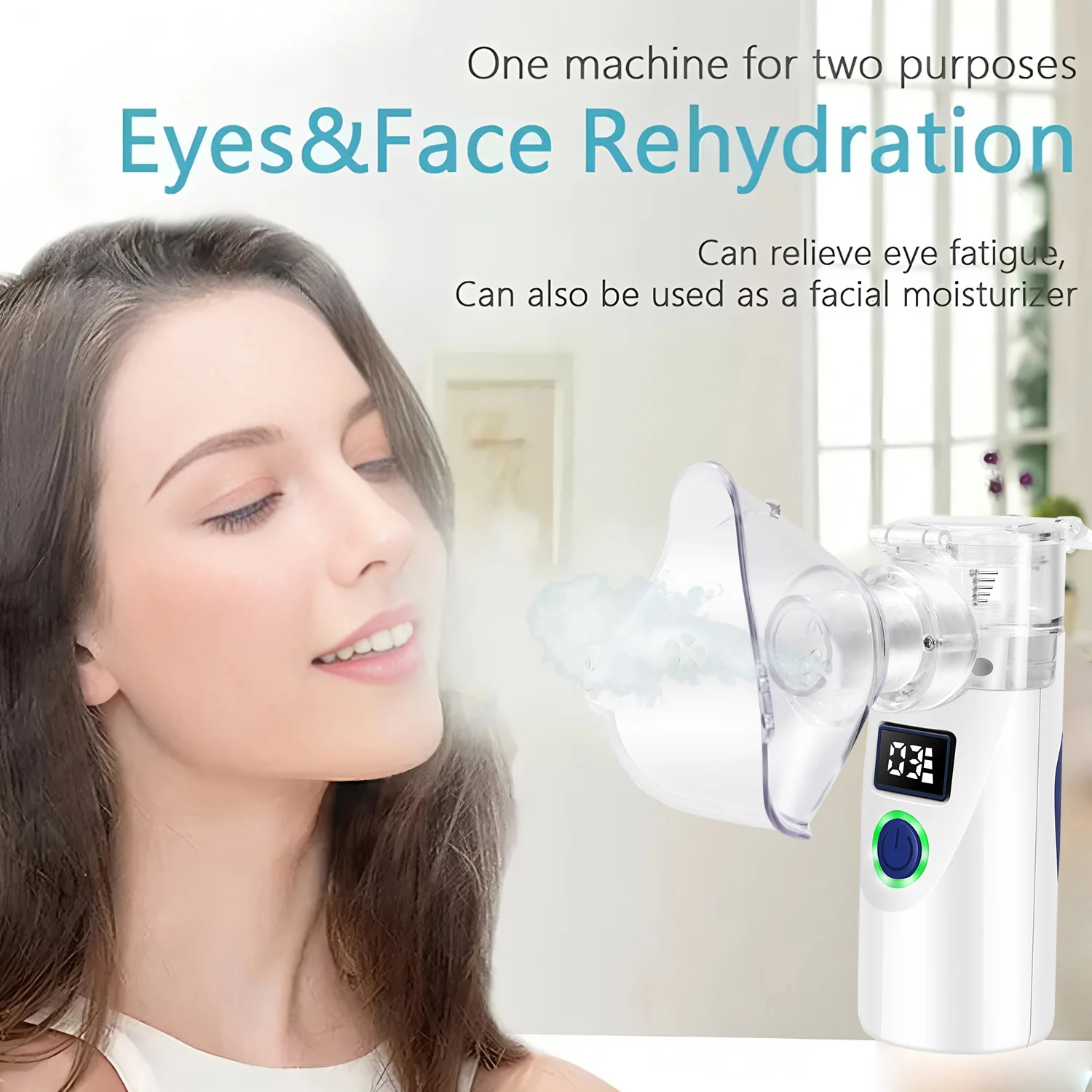 Vaporizador eléctrico portátil para ojos y pulverizador Facial, humidificador Nano Mist, alivia la fatiga ocular, hidrata los ojos secos, relaja tus ojos