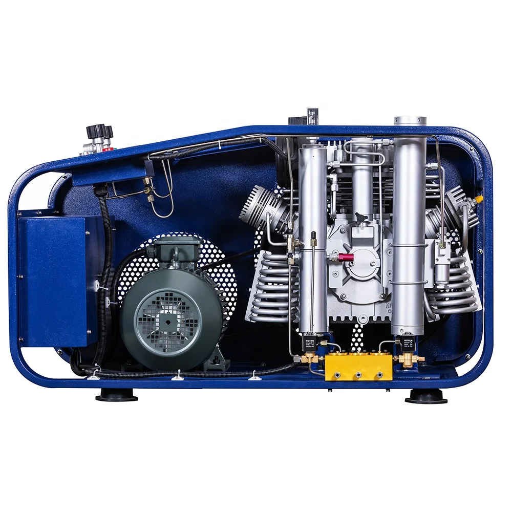 High Pressure 3Cylinder 300L 4500psi 300bar 30mpa 380V 460V Filling Scuba Diving Tank Snorkeling Firefighting Air Compressor