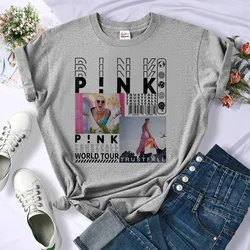 Pink p Nk tshirt women Japanese funny Y2K t-shirts female graphic clothes
