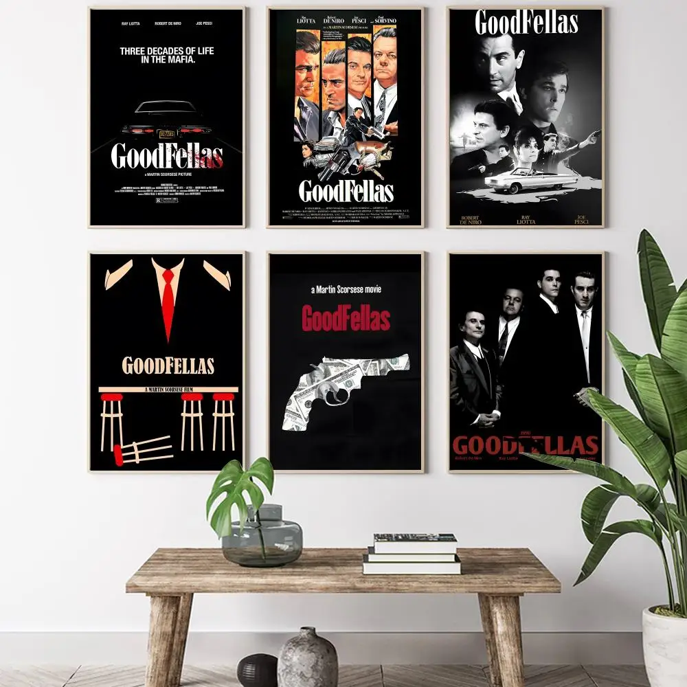 G-Goodfellas العصابات الكلاسيكية فيلم اللوحة الخط HD قماش المشارك غرفة المعيشة غرفة نوم بار الديكور الجمالي