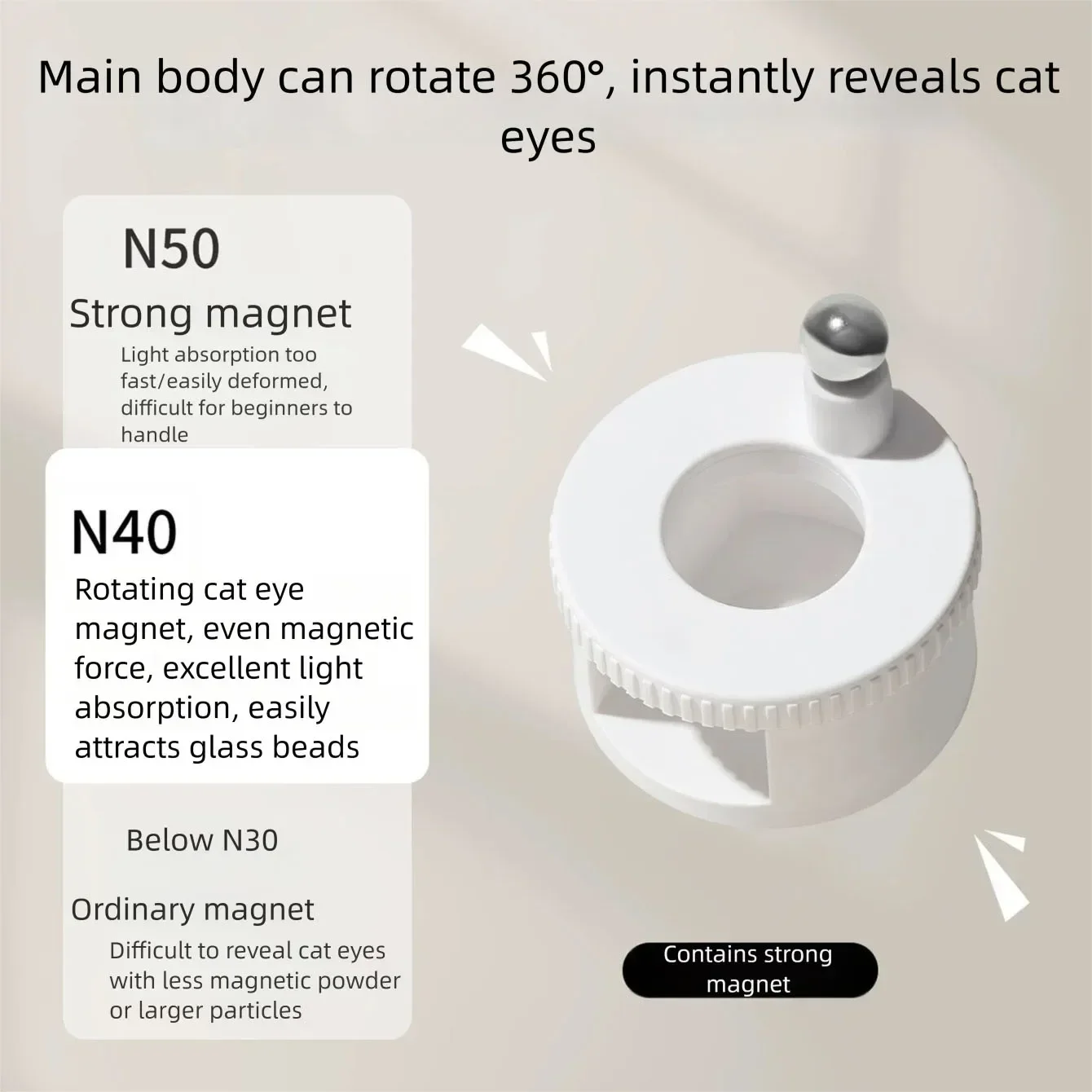 8-in-1 Nagelmagnet-Stift, Multifunktionales Magnetwerkzeug für Cat Eye Gel Polish und Glasnagelperlen – Detail 10