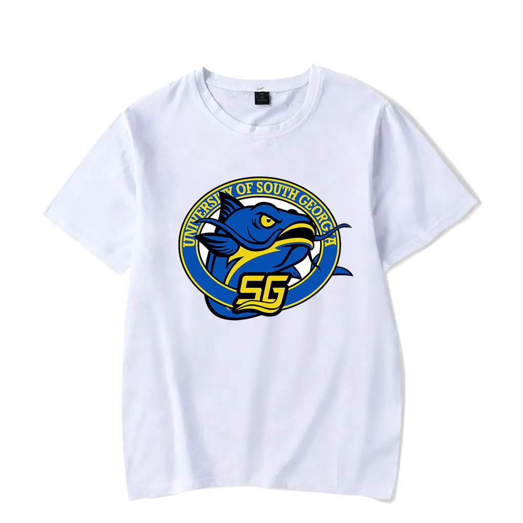 تشاد باورز جنوب جورجيا سمك السلور شعار التي شيرت مضحك كرة القدم ميرش Crewneck قصيرة الأكمام التي شيرت الرجال/النساء برنامج تلفزيوني بلوزات على الموضة #1