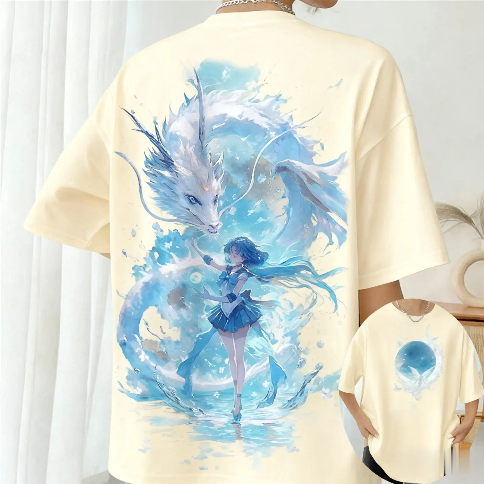 

Женская качественная футболка с короткими рукавами «Сейлор Мун», летняя футболка большого размера для пляжного отдыха Y2k, новый топ для подруги