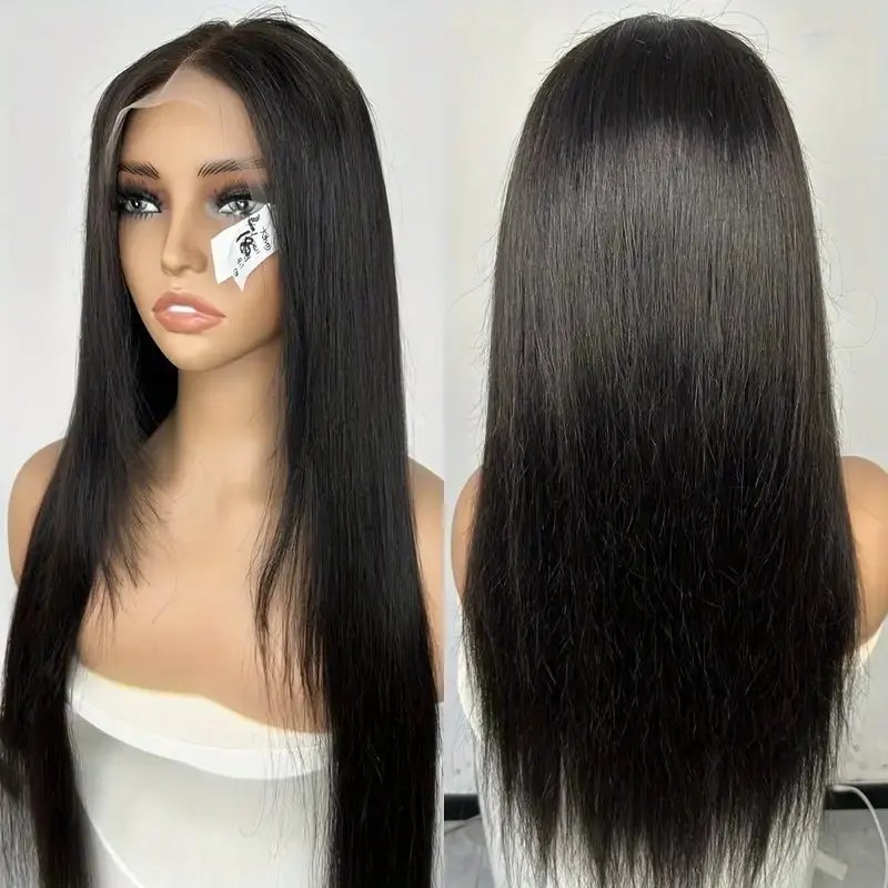 Rosabeauty Straight Hair 250% Density 30 40 Inch Nature Color 13x6 Lace Front Wig Human Hair 13X4 Frontal Glueless For Women