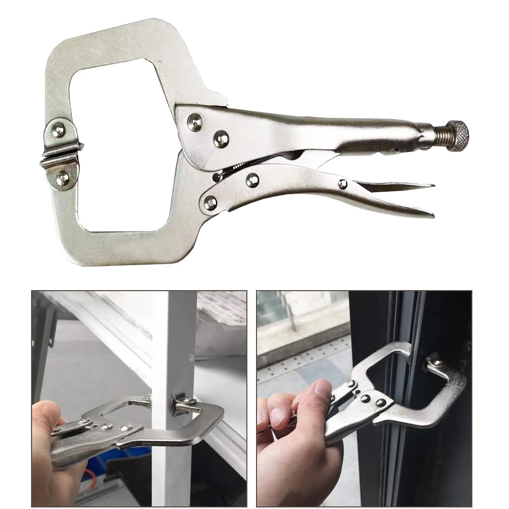 5 inch Mini C Clamp Locking Heavy Duty C Clamp Welding Clamps Woodwork Fix Plier Pincer Tong Locator Alloy Steel Hand Tool