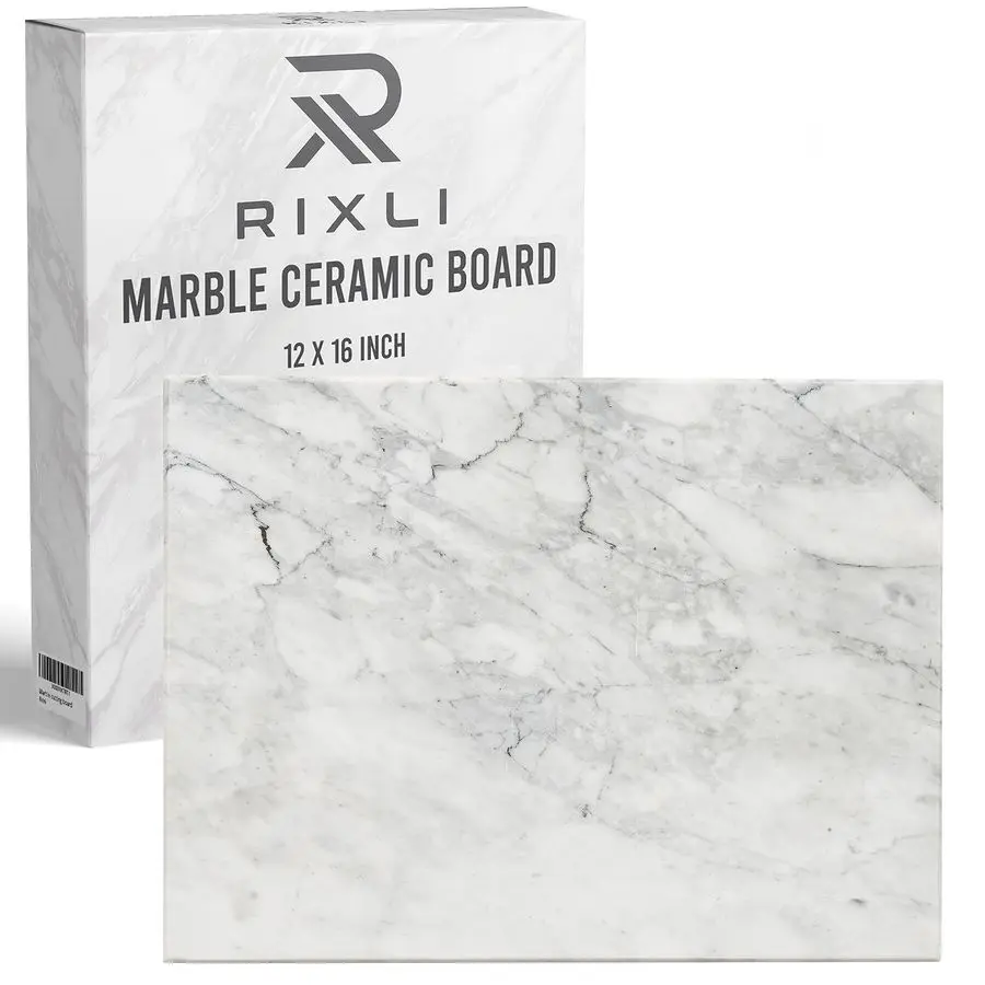 

Marble Stone Cutting Board Marble Cutting amp Charcuterie Board of 16 x 12 x 0.6 Inches, Non Slip Scratch Resistant Pastry Tray,