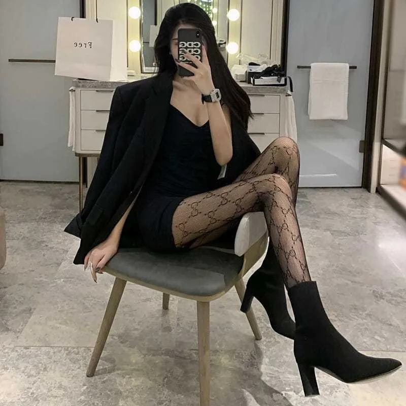 Black Fishnet Stockings Silk Sexy Tights Goddess Long Leg Pattern Fishing Net Perspective Ultra Thin Black Fishnet Stocks