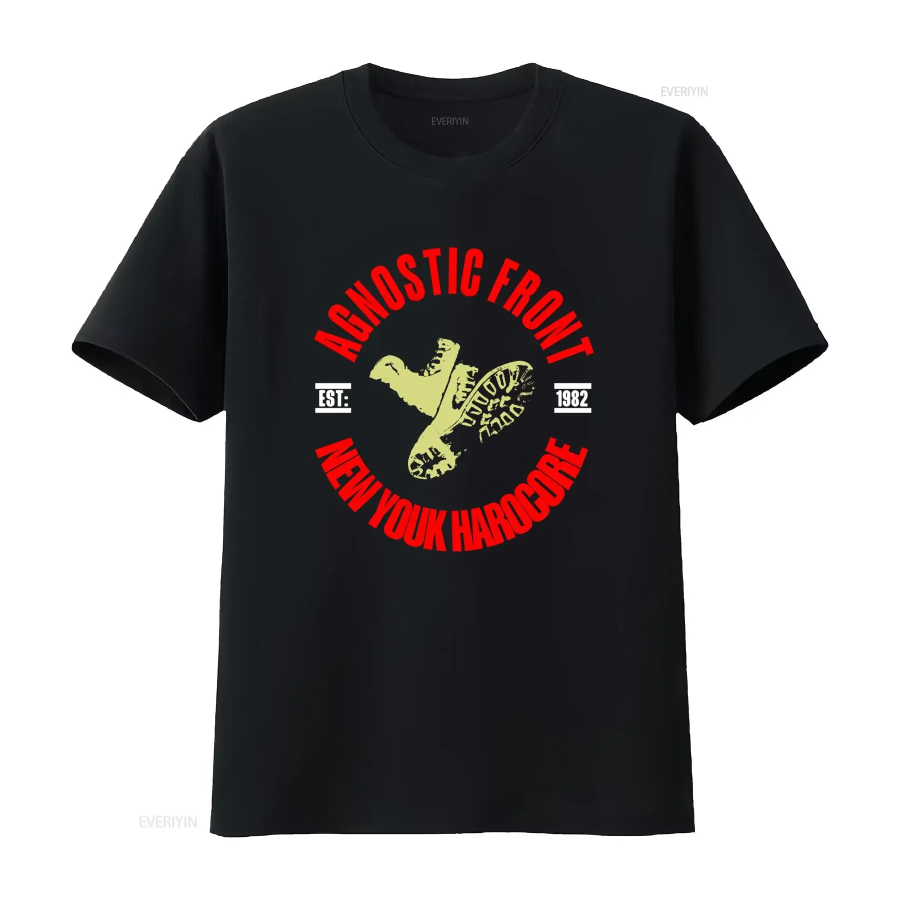 Agnostic Front New York Hardcore Vintage Rare Men's Size XL T Shirt Est 1982 Print vintage Washed Stylish fashion Slightly