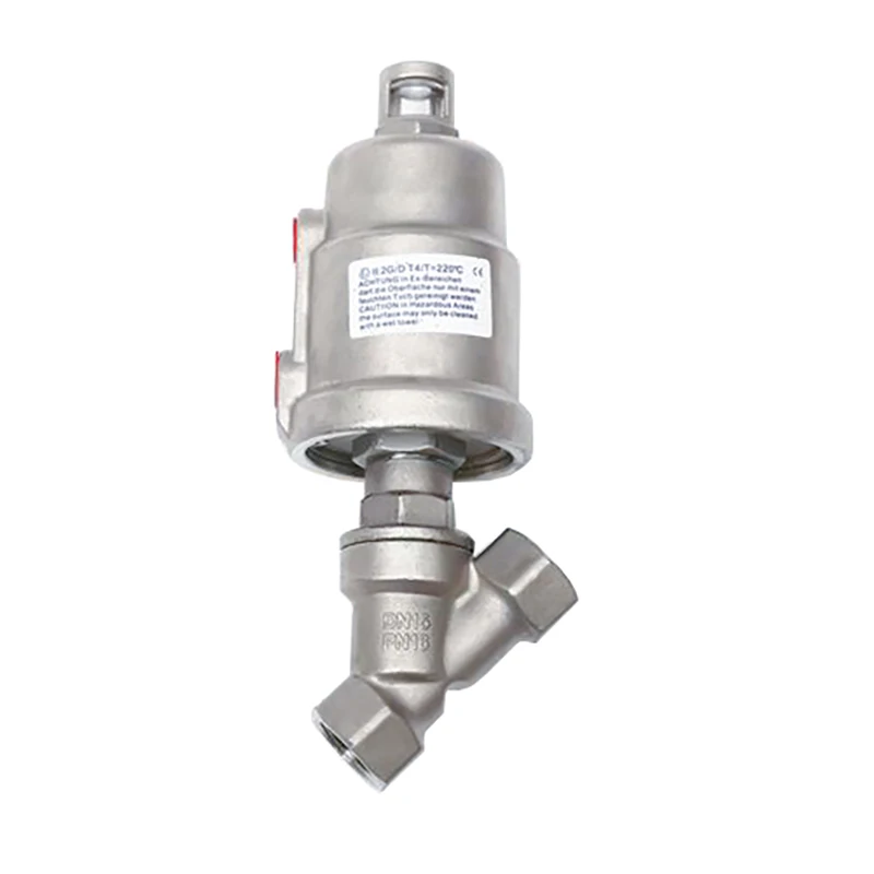 

Pneumatic Seat Valve 16bar Normally Closed Pneumatic Actuator Angle Seat Valves For Steam Gas Oil