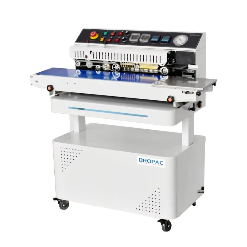 FRV1000NP Nitrogen Air Ink Coding   Flushing Suction Exhaust Bag Heat Packing Sealing Vacuum Machine Continuous Sealer