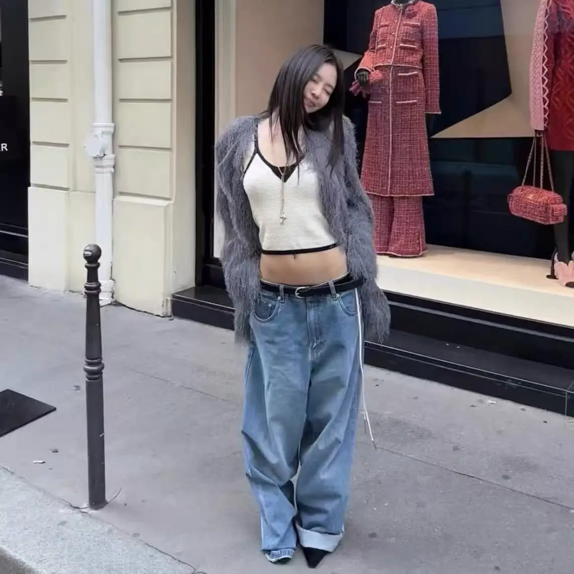 Loose Wide Leg Blue…