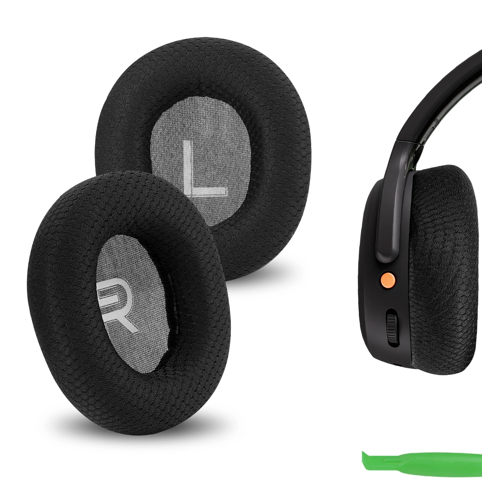

Geekria Comfort Mesh Fabric Ear Pads for Skullcandy Crusher ANC 2 Headphones Ear Cushions, Headset Earpads