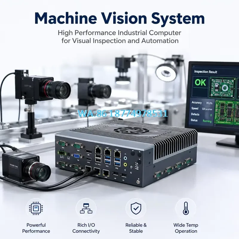 Wmwmnu Embedded Industrial Mini PC Computer for I5-12400 I7-12700 H610 H670 Q670 Compact Support RAID 0/1 MVTec
