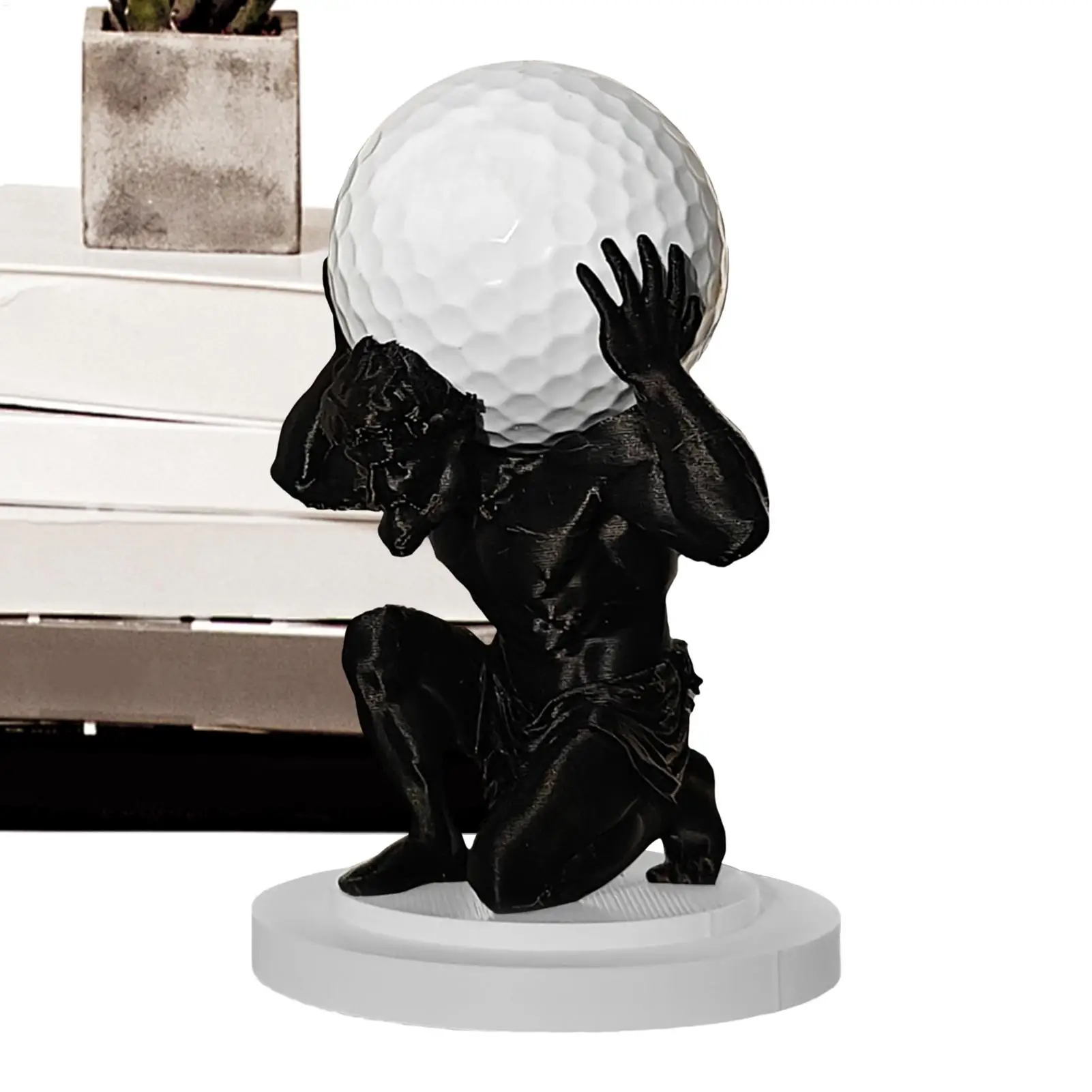 Golf Ball Holder Display Stand Artistic Design Collection Storage Rack Sculptural Organizer for Golf Enthusiasts  Home Decor