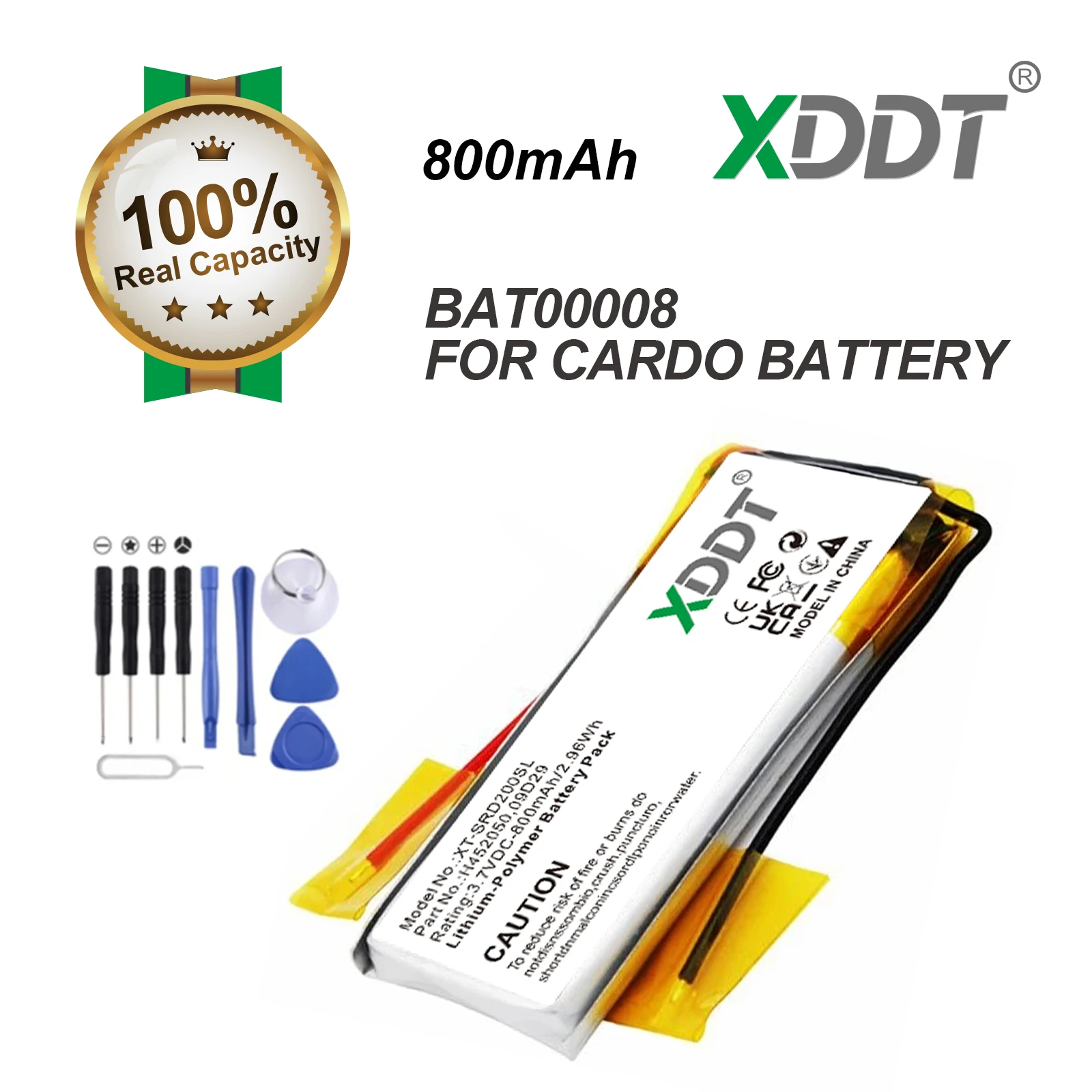Batería Original de Repuesto de 800mAh BAT00008 602048 para Auriculares Cardo freecom 4X Sprit