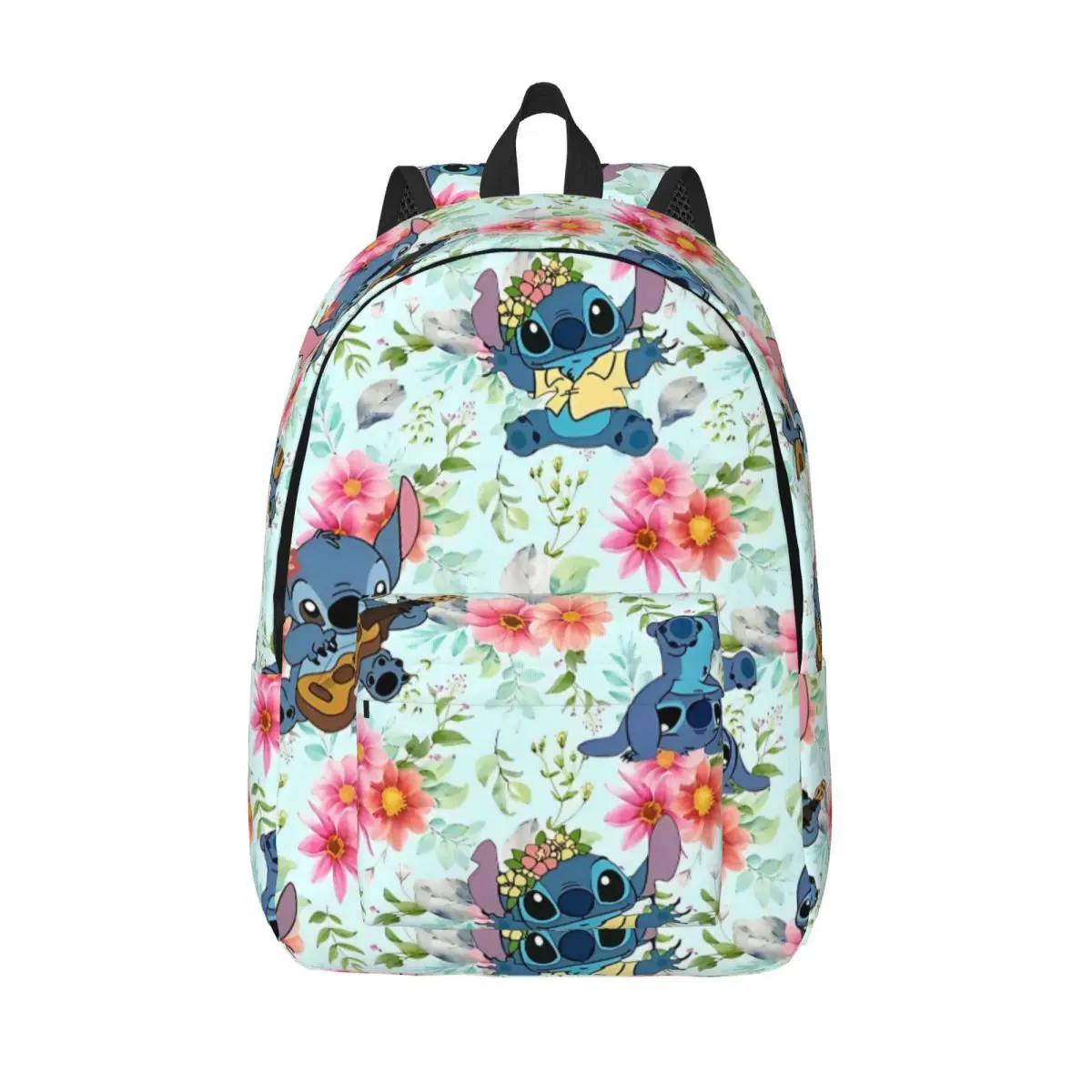 Stitch On The Flower for Men Women Student School Bookbag Daypack Elementary High College Lightweight