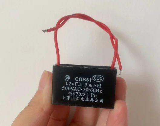 CBB61 Start Capacitance 1.2uF 500V 50/60Hz for Electric Fan Range Hood