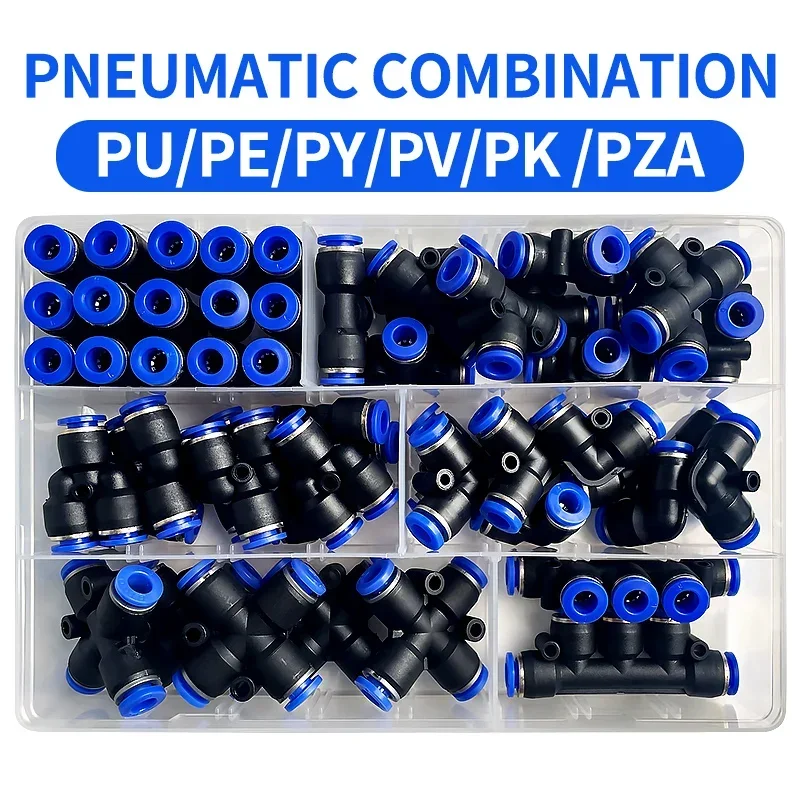 

PU/PE/PZA/PY/PV/PG/PK Pneumatic Connectors Kit 8mm 6mm Outer Diameter of the Hose Pipe Tube Air Compressor Parts