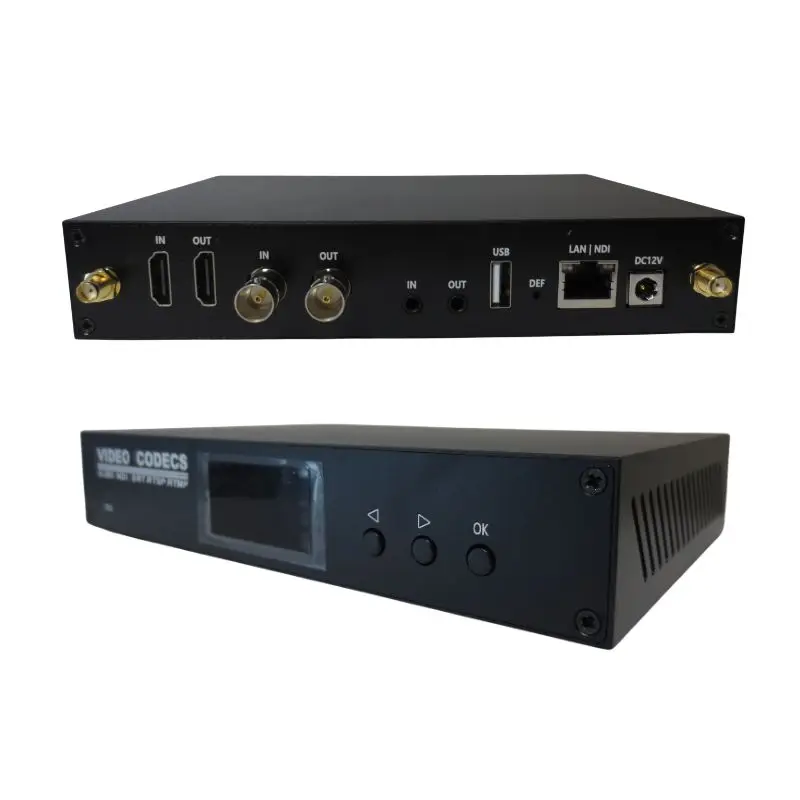 Professional 4K UHD SDI HD Video Codec Encoder Decoder Built-in WiFi 6 H.265 H.264 SRT HLS UDP