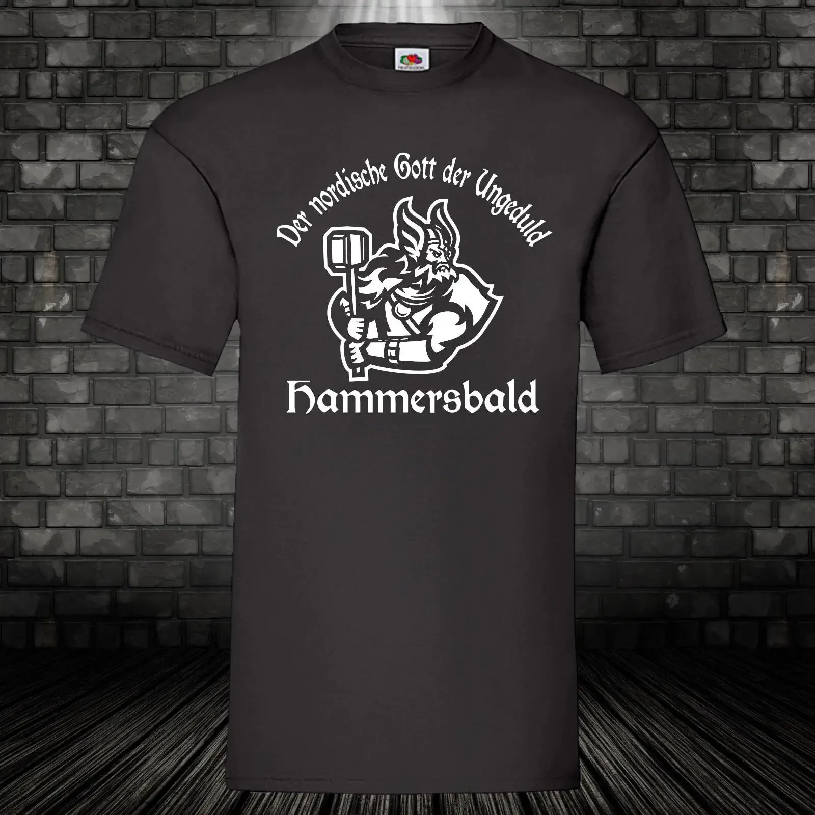 T-shirt God of Impatience Hammersbald avec slogan amusant, tailles S à 5XL, style vintage délavé, streetwear tendance, légèrement doux