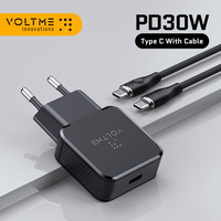 VOLTME PD20/30W GaN Charger PD Fast USB Type C Charger USB C PD3.0 QC3.0 Quick Charging For iPhone 16 15 14 Mobile Phone Charger