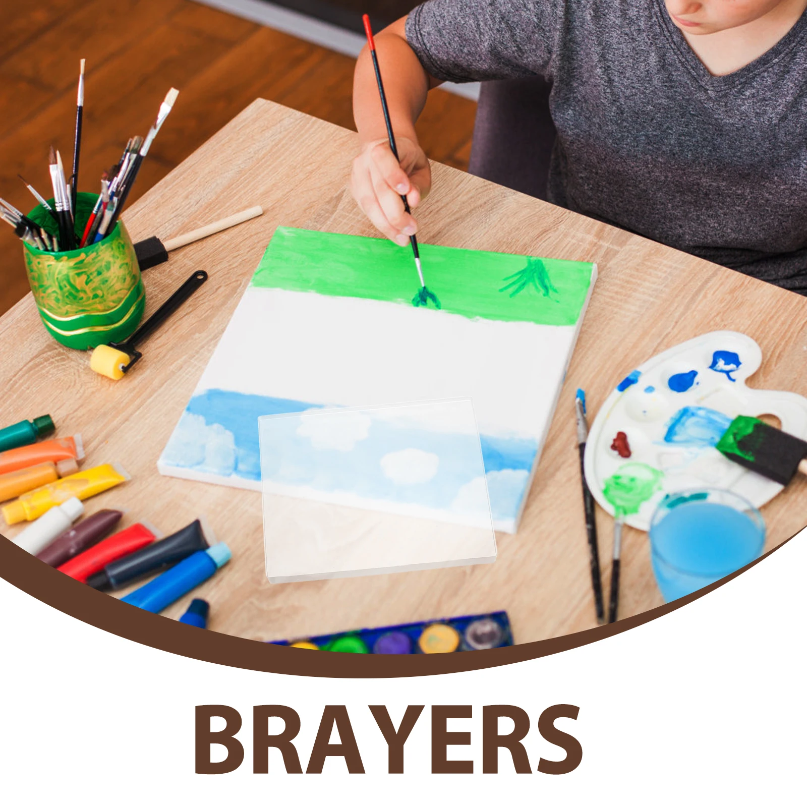 Plaque de Gel de peinture pour enfants A5, outil d'impression transparent antiadhésif réutilisable pour bricolage artisanat journal fabrication de cartes Scrapbooking