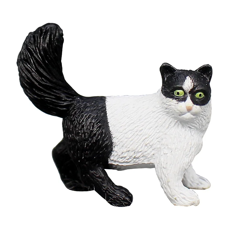 Leuke Miniatuur Boerderij Diermodel Liggende Kat Actiefiguren Auto-interieur Desktop Miniatuur Ornament Accessoires Cartoon Speelgoed