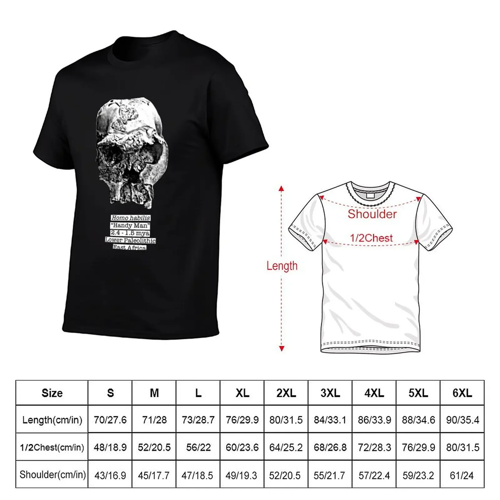 Homo habilis (sketchy style) T-Shirt blanks basketball graphic tees summer shirt designer shirts Men's t-shirt